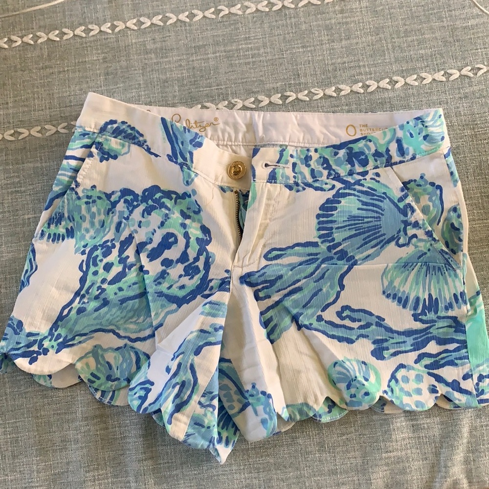 lily pulitzer scalloped shorts